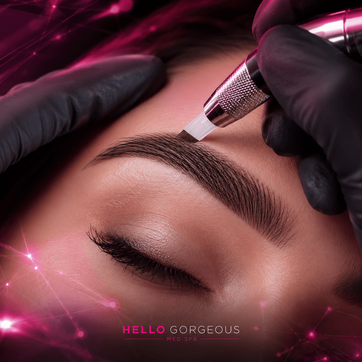 Microblading with a manual blade