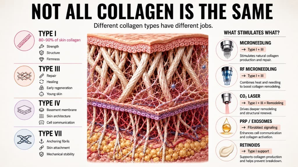 Collagen types infographic — Hello Gorgeous Skin 101