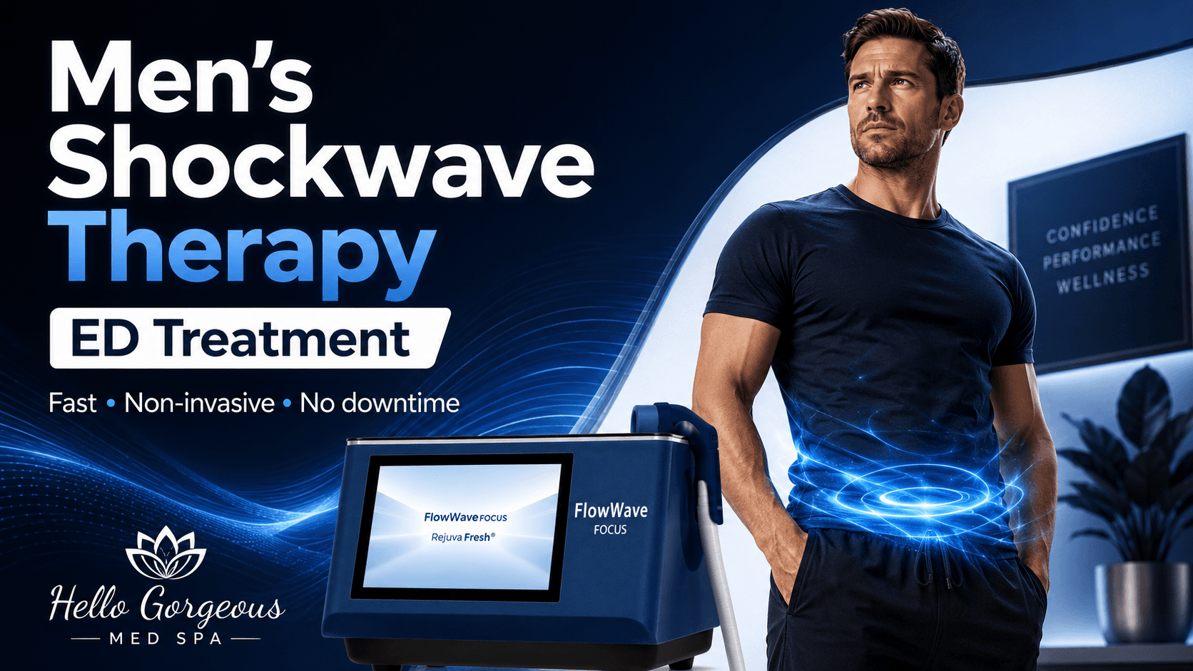 Private men's wellness shockwave — Hello Gorgeous Med Spa