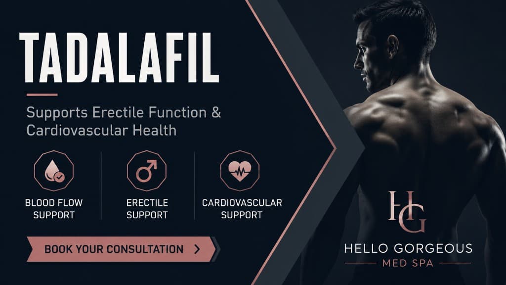 Tadalafil for men's sexual wellness and cardiovascular support — Hello Gorgeous Med Spa Oswego IL