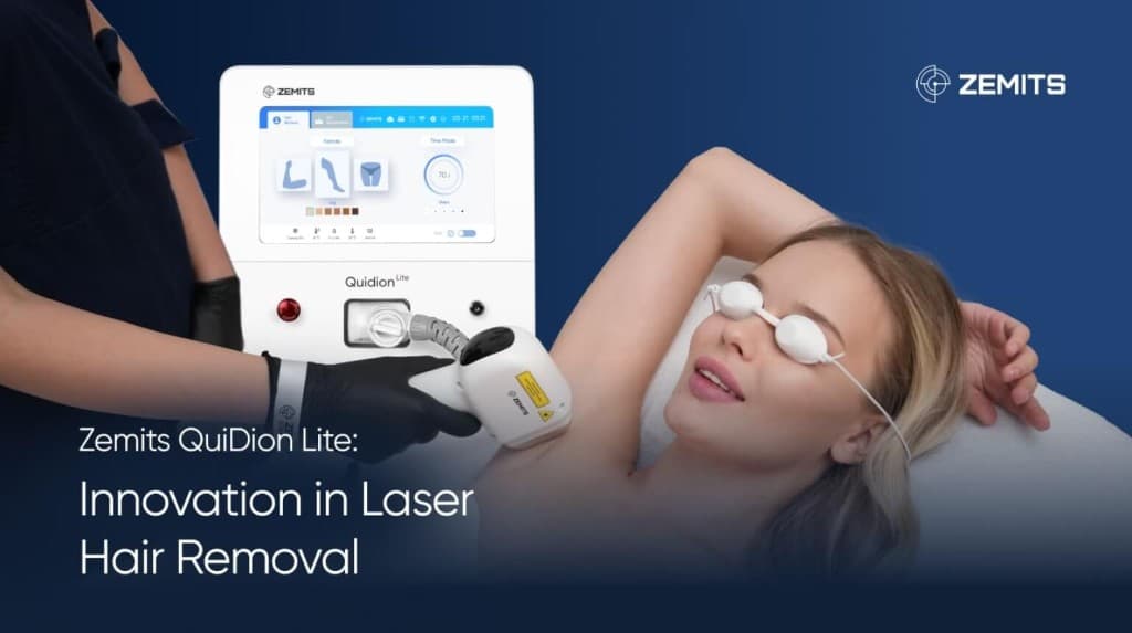 Zemits QuiDion Lite laser hair removal treatment — underarm session at Hello Gorgeous Med Spa Oswego IL