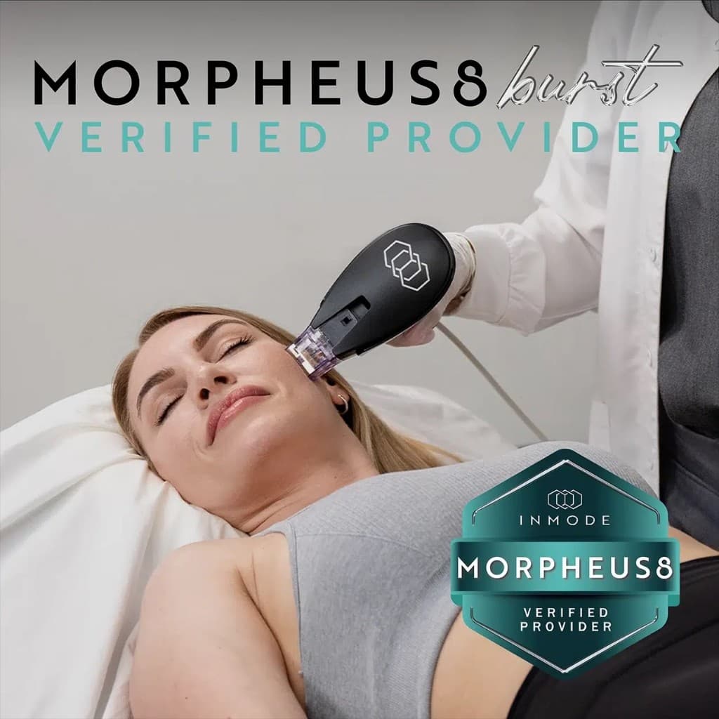 Morpheus8 Burst verified InMode provider performing RF microneedling for skin tightening at Hello Gorgeous Med Spa Oswego IL