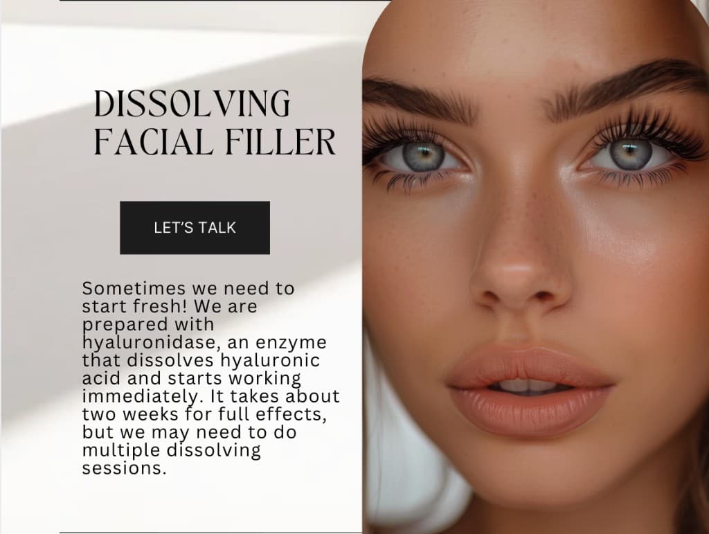 Hyaluronidase dissolving facial filler — Hello Gorgeous Med Spa