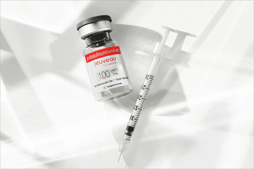 Jeuveau neuromodulator vial and syringe - FDA-approved botulinum toxin type A at Hello Gorgeous Med Spa