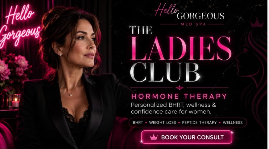 The Ladies' Club — BHRT, weight loss, peptide therapy and wellness for women at Hello Gorgeous Med Spa Oswego IL