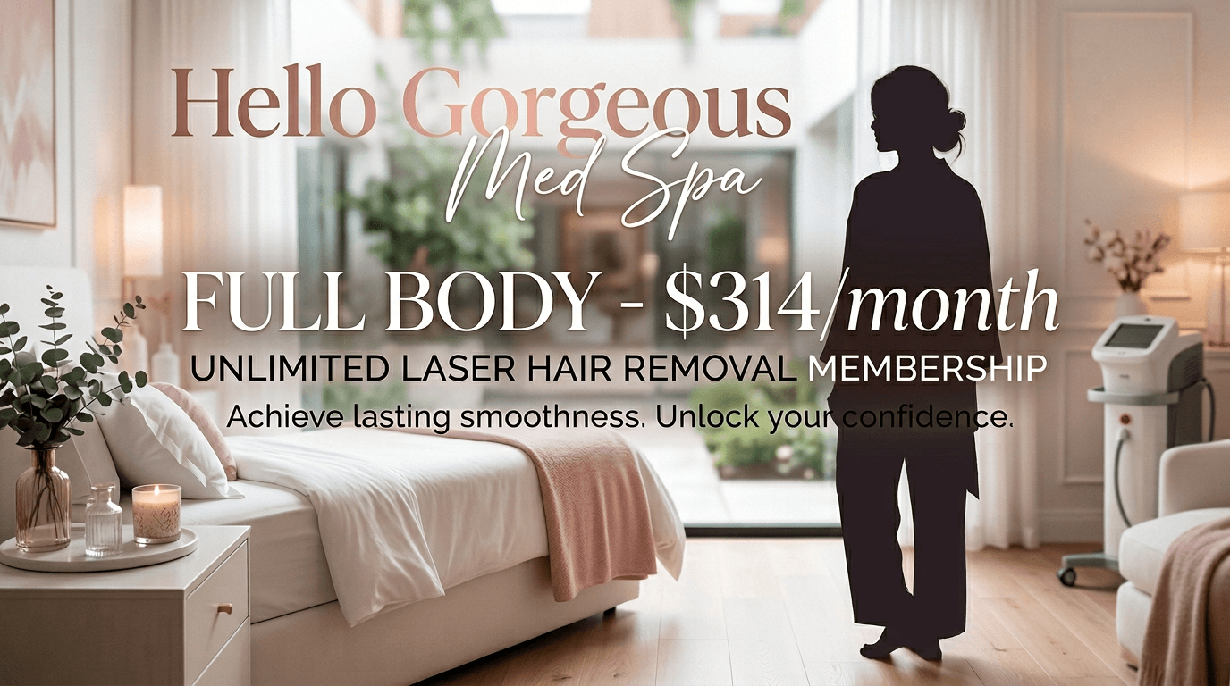 Laser hair removal Full Body membership - Underarms, Brazilian & bikini line