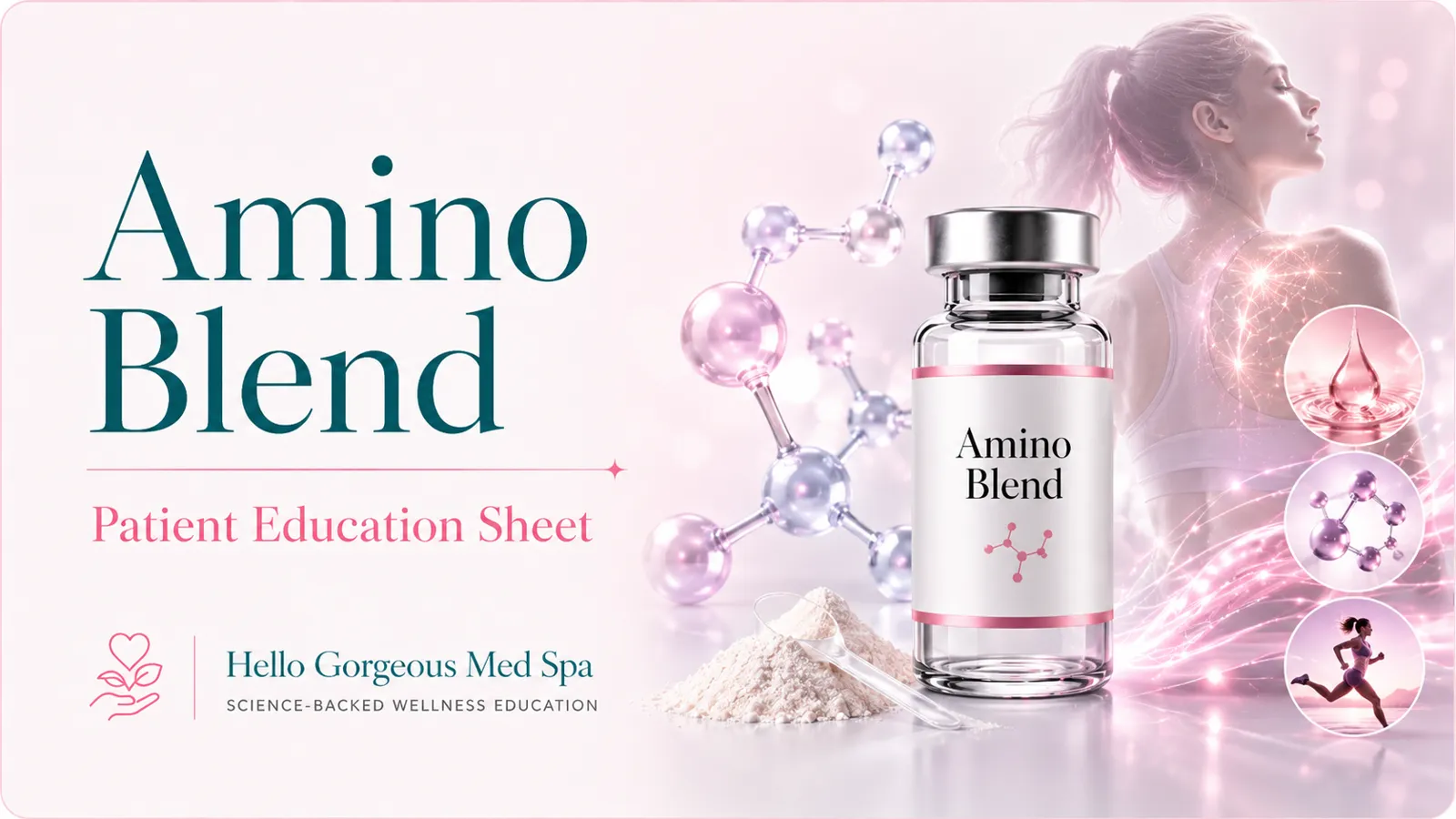 Amino Blend patient education thumbnail — Hello Gorgeous Med Spa peptide & wellness education, Oswego IL