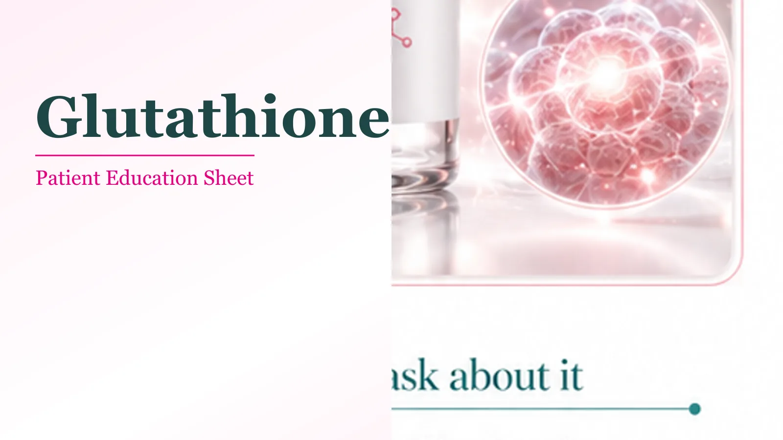 Glutathione patient education thumbnail — Hello Gorgeous Med Spa peptide & wellness education, Oswego IL