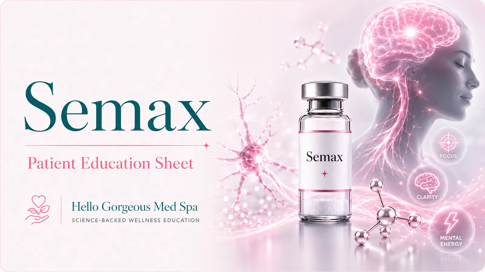 Semax patient education thumbnail — Hello Gorgeous Med Spa peptide & wellness education, Oswego IL
