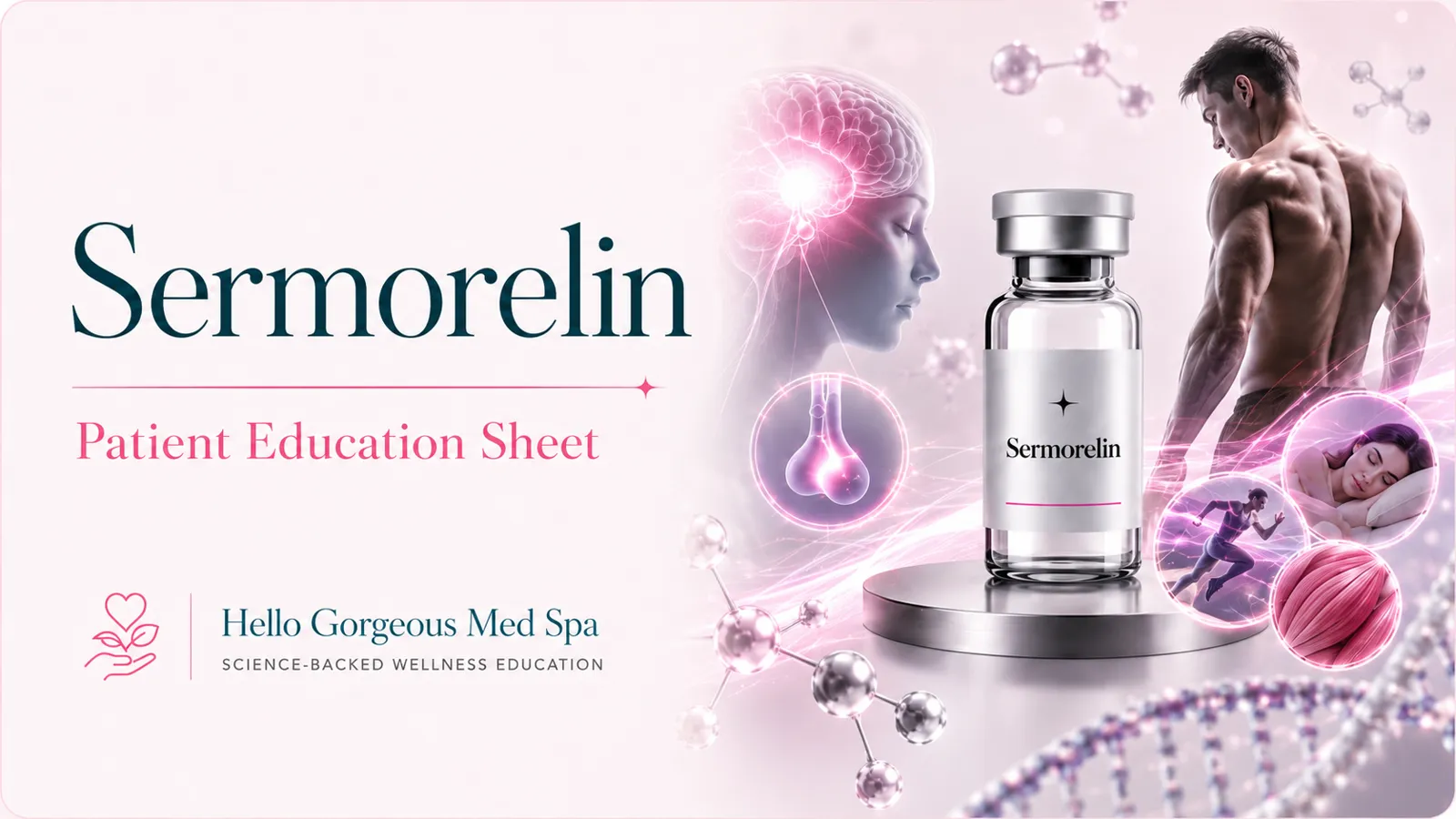 Sermorelin patient education thumbnail — Hello Gorgeous Med Spa peptide & wellness education, Oswego IL
