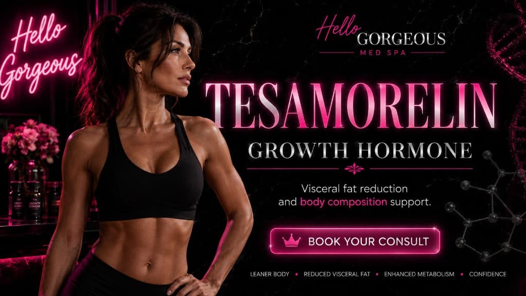Tesamorelin peptide therapy — Hello Gorgeous Med Spa Oswego IL