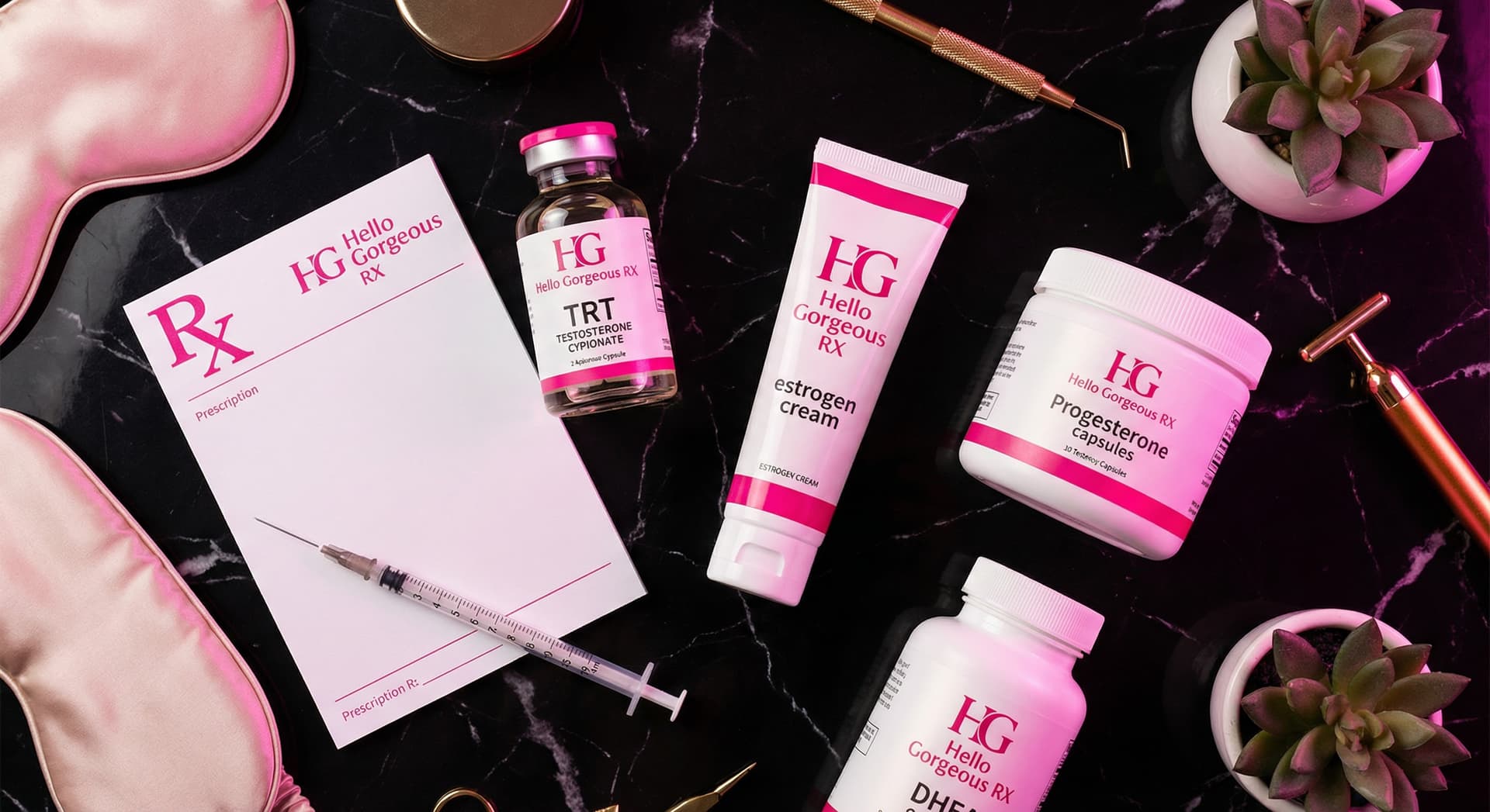 Bioidentical hormone replacement compounded medications at Hello Gorgeous