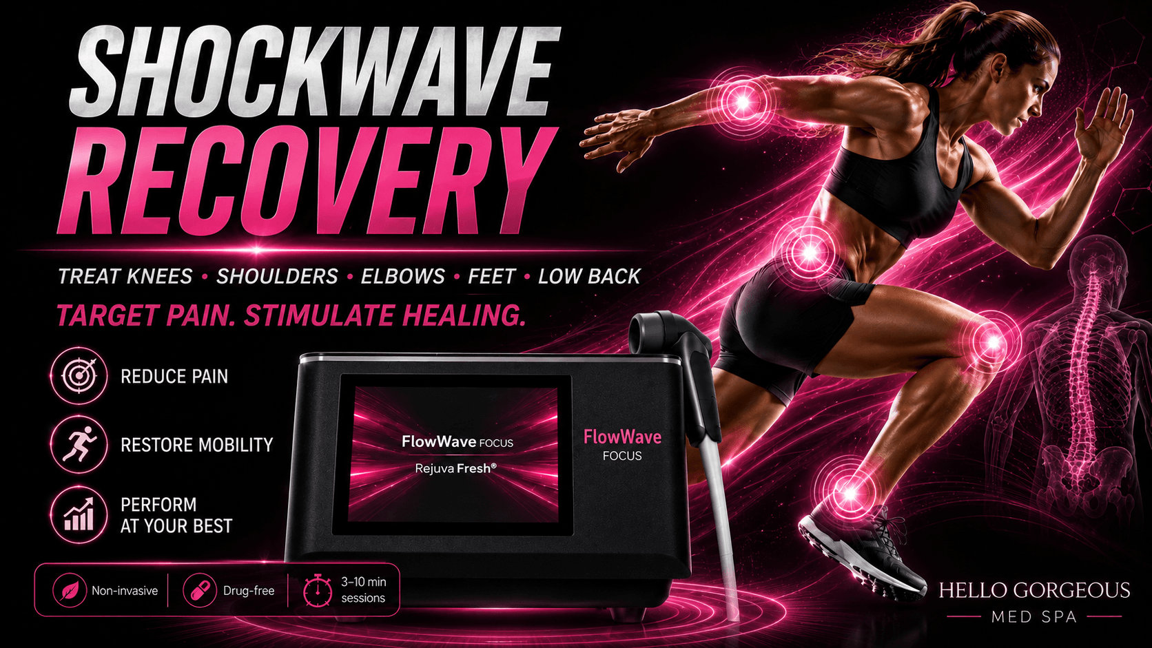 FlowWave shockwave therapy for pain relief and recovery in Oswego IL