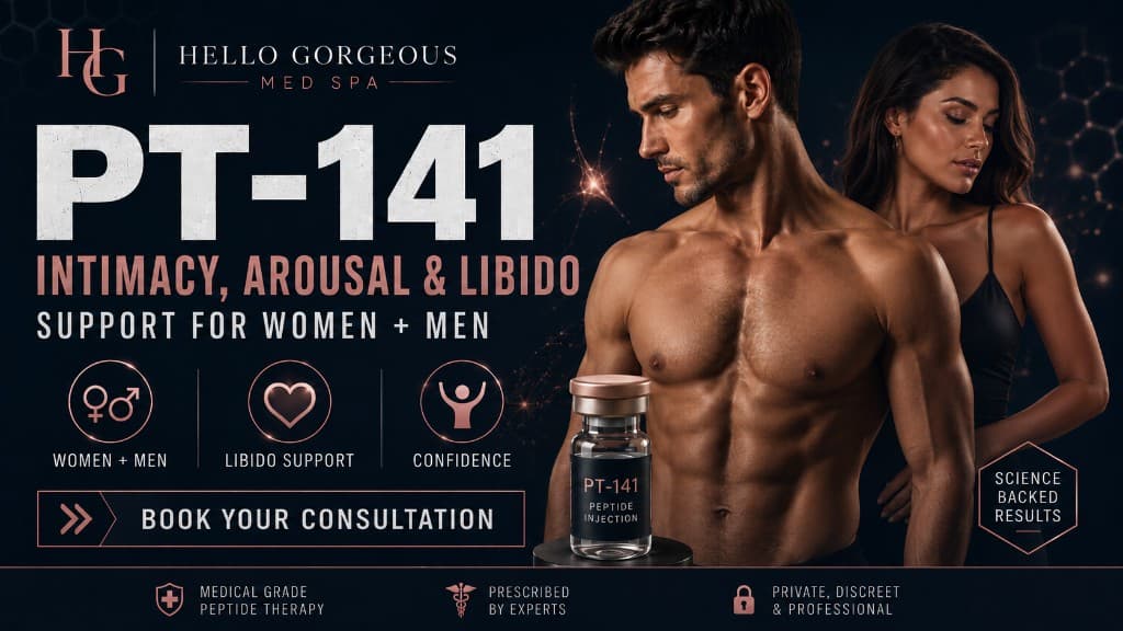 PT-141 peptide therapy for men's intimacy and libido — Hello Gorgeous Med Spa Oswego IL