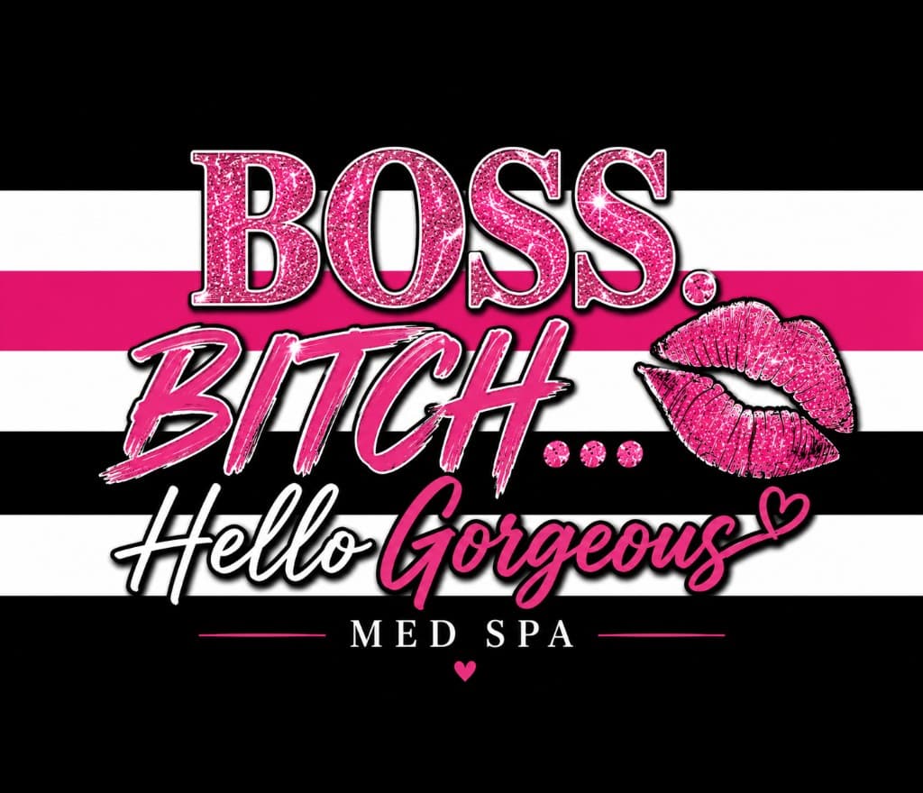 Boss Bitch Stripes — Hello Gorgeous Med Spa eGift card design