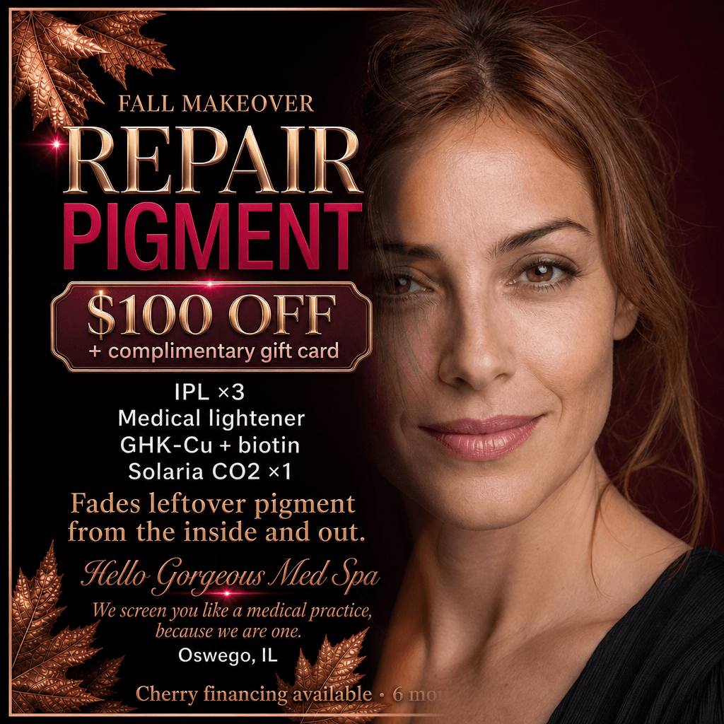Fall Makeover Repair — pigment package at Hello Gorgeous Med Spa