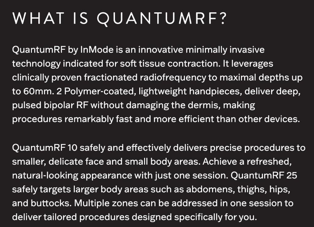 InMode Quantum RF technology overview