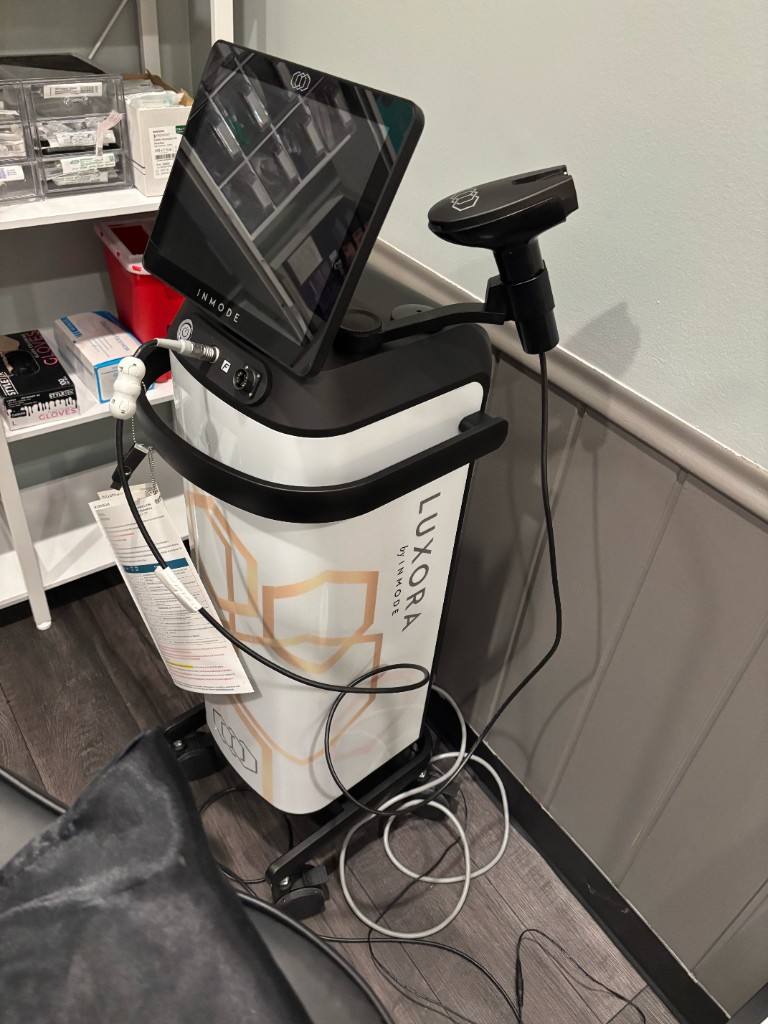 Luxora by InMode aesthetic device at Hello Gorgeous Med Spa, Oswego IL