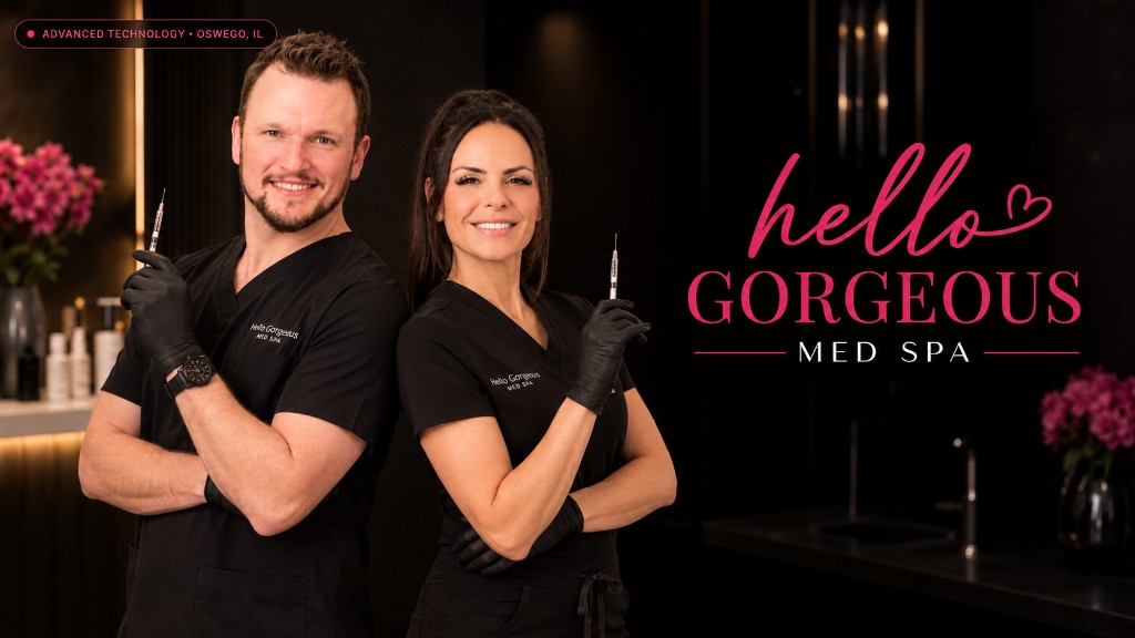 Danielle Alcala-Glazier and Ryan Kent, FNP-BC — Hello Gorgeous Med Spa founders, Oswego IL